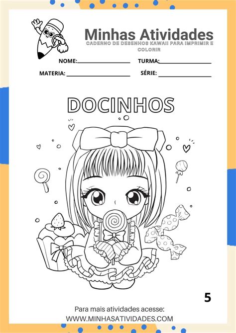 Desenhos Kawaii Para Colorir E Imprimir🧨 Junte Se Ao Bingo O Rei Das Manhãs E Divirta Se Ao Máximo