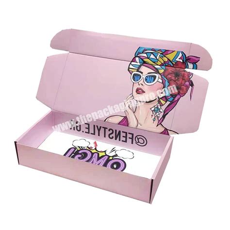 Custom Logo Customized Small Mailers Printing Black White Pink Shipping Boxes