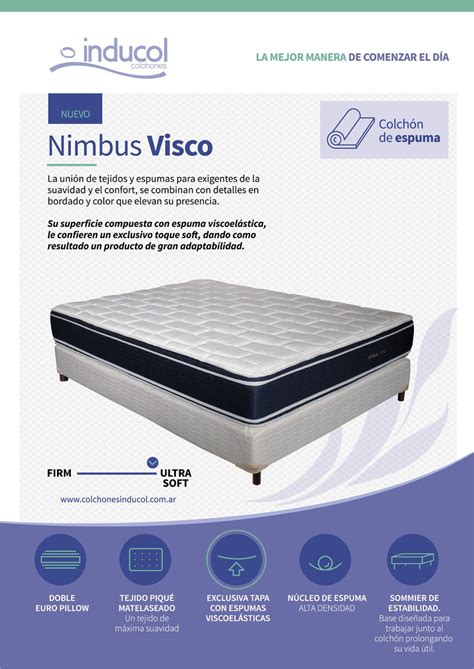 Colchon Inducol Nimbus Visco X Plazas Confortya