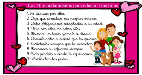 Los 10 Mandamientos Para Educar A Tus Hijos Orientación Andújar Recursos Educativos