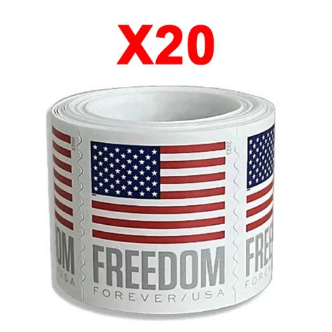 2023 U.S. Flag Stamps, 20 Rolls (2000 Pcs) - USPS- Stamps Shop