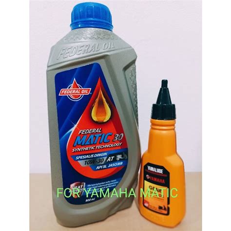 Jual PAKET HEMAT OLI FEDERAL MATIC 0 8 L ORIGINAL YAMALUBE GEAR 100