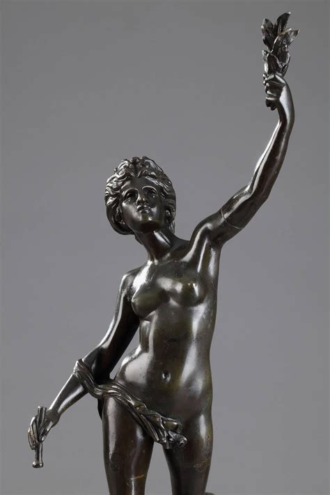 Pair Of Bronze Sculptures After Jean De Bologne Fortune And Mercury For