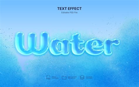 Premium Psd Water Drop Text Effect