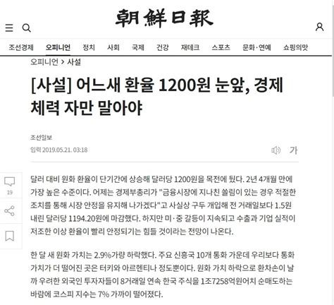 블라인드 주식·투자 환율 올라 좋다는 조선일보ㅋㅋ