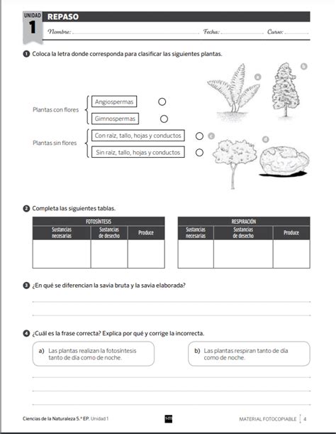 Ciencias Naturales Primaria Sm Savia Material Fotocopiable Web N