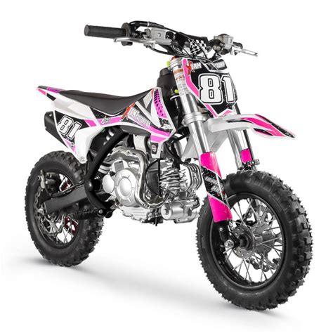 Moto Cross Enfant Cc Automatique Rose Et Noir Super Racing