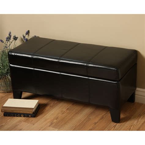 black storage ottoman