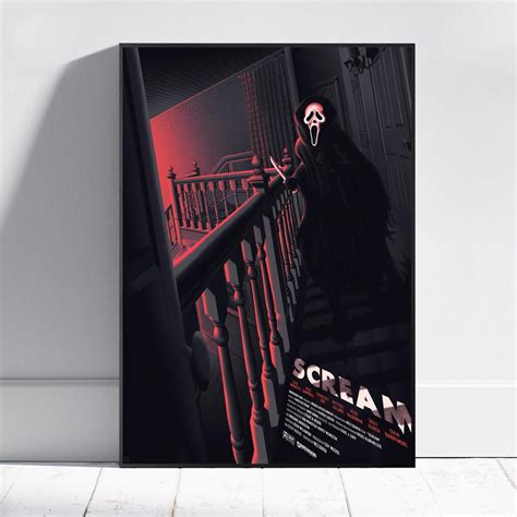 Scream Poster Ghostface Wall Art Rolled Canvas Print Movie Poster