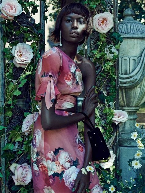 Ajak Deng Blooms In Earthly Delights Lensed By Ed Singleton For Elle