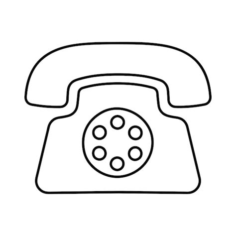 telephone clip art black  white   telephone clip