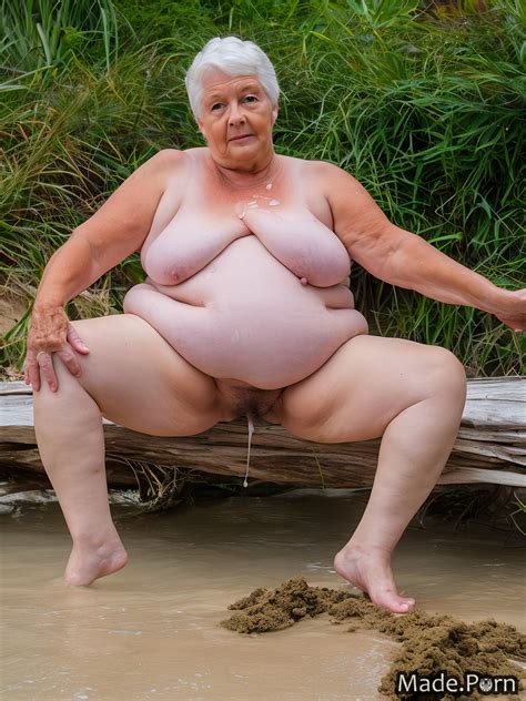 Porn Image Of Spreading Legs Standing Saggy Tits Ssbbw Stockings Natural Tits Woman Created By AI