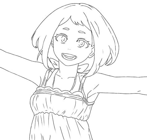 Uraraka My Hero Academia F Rbung Seite Kostenlose Druckbare