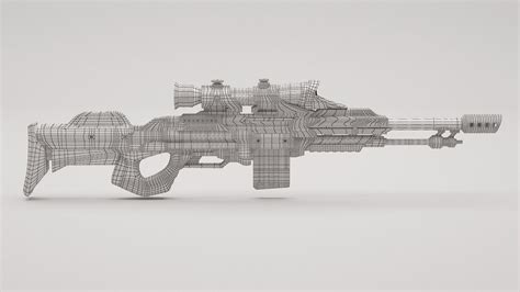 Assault Sci Fi Rifle 3D Model CGTrader