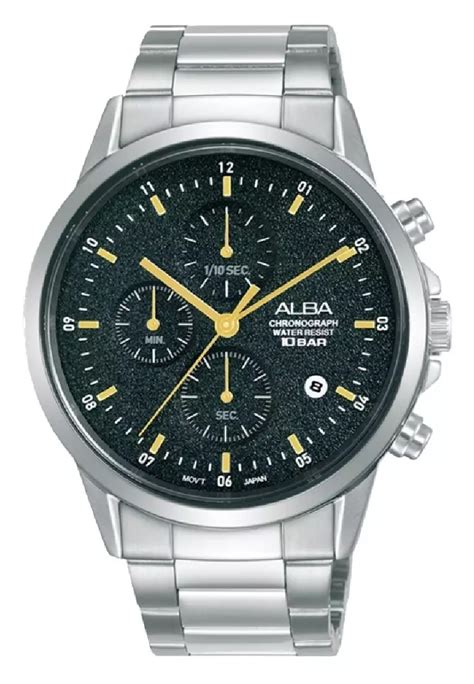 Jual Alba Jam Tangan Pria Alba Prestige AM3859X1 Chronograph Men Black