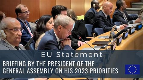 Eu Statement Un General Assembly Briefing By The President Of The