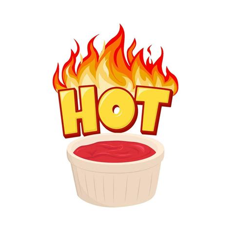 Hot Fire With Sauce In Bowl Illustration 36275885 Vector Art At Vecteezy