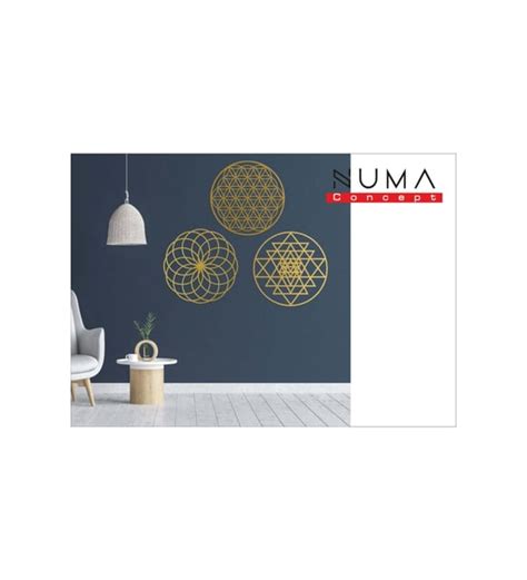 Numa Concept Yaşam Çiçeği Sri Yantra Torus Nefesi Üçlü Gold Aynalı