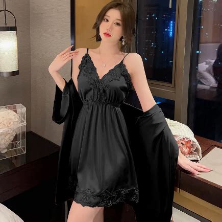 Women Nightwear Home Clothes Hot V Neck Nighty Satin Nightdress Sleepwear Daraz Pk