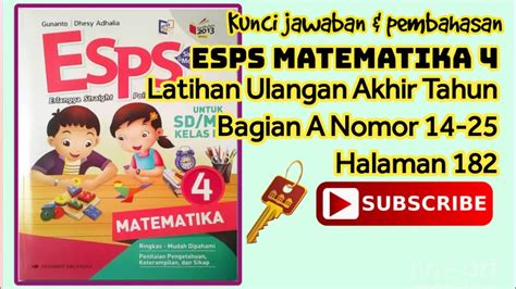 Kunci Jawaban ESPS MATEMATIKA Kelas 4 Latihan Ulangan Akhir Tahun