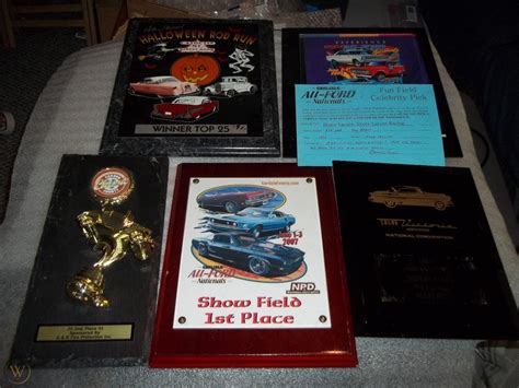 LOT OF 5 2000'S Car SHow Plaques: CROWN VICTORIA, BRUCE LARSON, CARLISLE FORD | #1852492891