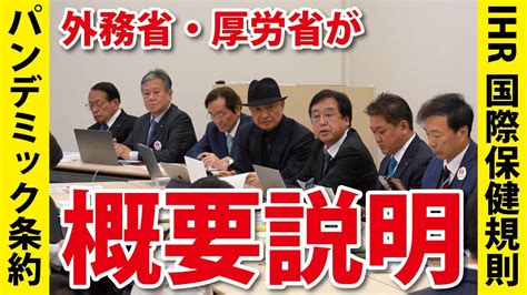 超党派WCH議員連盟⑥パンデミック条約と国際保健規則の概要外務省と厚労省の役人による説明 YouTube