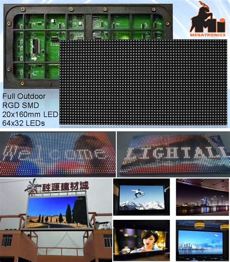 64x32 Matrix LED RGB P5 LED Display Outdoor Digit