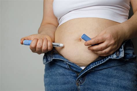 Woman Injecting Semaglutide Ozempic Injection Control Blood Sugar