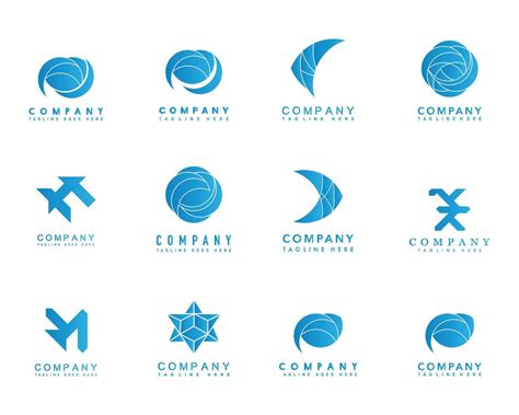 Set of company logo design ideas 21336231 Vector Art at Vecteezy