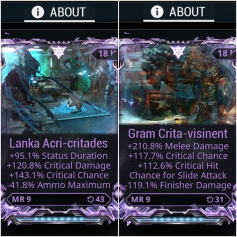 [wts] [riven] [pc] Selling 2 Top Tier Rivens 1 3k Each R Wartrade