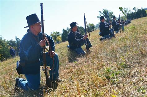 Union soldiers at the Battle of Perryville reenactment Perryville, KY ...