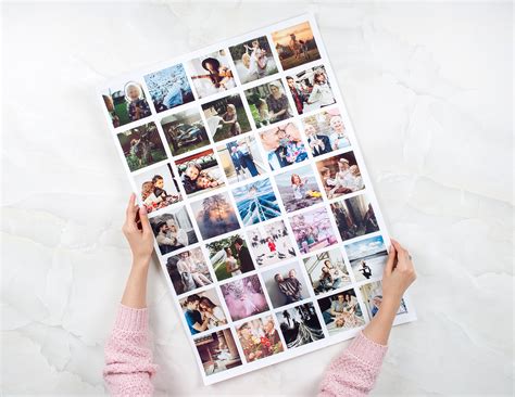 Печать коллажа из фотографий на холсте