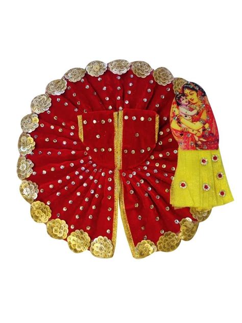 Satin Silk Red Laddu Gopal Dress For Temple Size 5 Inch At Rs 250