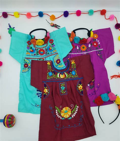 Embroidered Traditional Mexican Baby Girl Dress. - Etsy