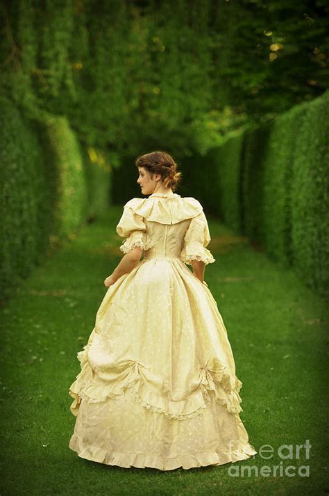 Victorian Woman In A Formal Garden Photograph By Lee Avison Pixels