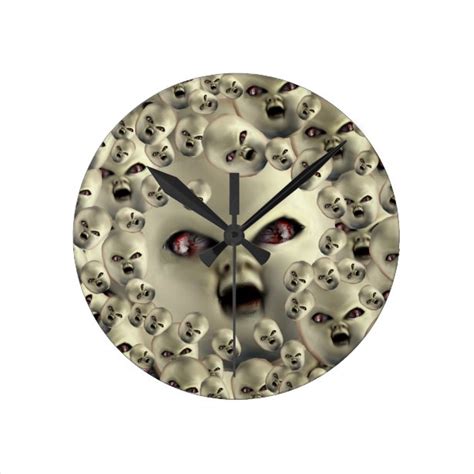 horror wall clocks zazzle