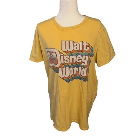 Walt Disney World Retro Vintage Tshirt Yellow Siz Gem