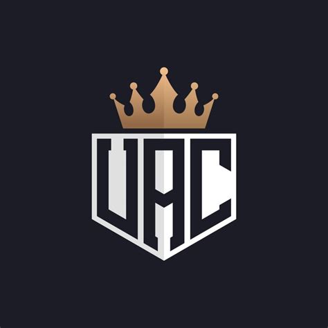 Premium Vector Luxury Uac Logo With Crown Elegant Initials Uac Letter