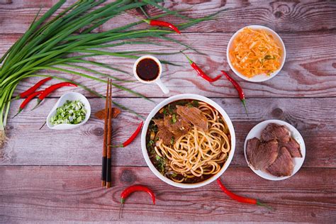 Lanzhou Beef Noodle Ramen Gourmet Dining Noodle Photo مع صورة الخلفية