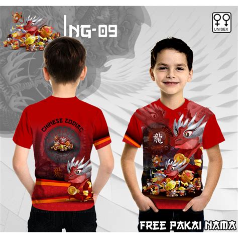 Jual Kaos Imlek Zodiac Anak Shio Naga Baju Tahun Baru China