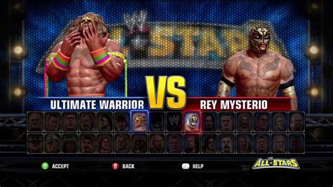 Wwe All Stars Demo Ultimate Warrior Vs Rey Mysterio Jr Youtube