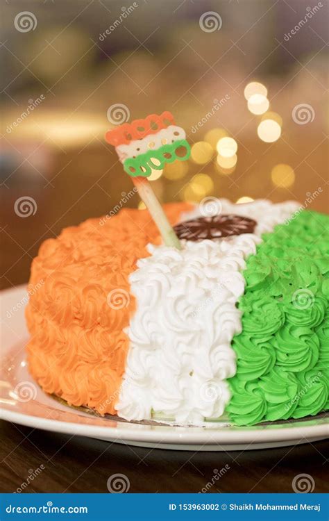 Patriotic Cream Cake Tri Colour Independence Day Or Republic Day