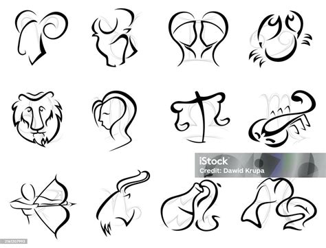 Zodiac Symbols Set Stock Illustration Download Image Now Aries