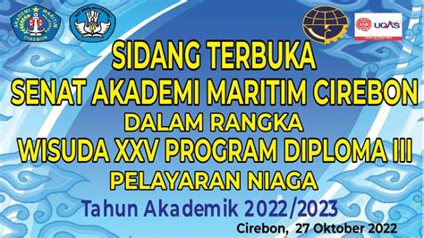 Live Sidang Terbuka Senat Akademi Maritim Cirebon Wisuda Xxv