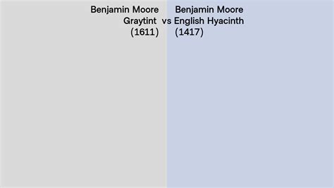 Benjamin Moore Graytint Vs English Hyacinth Side By Side Comparison