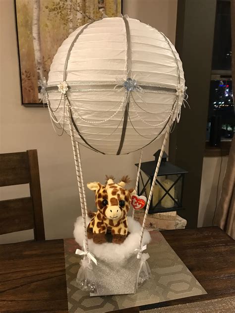 Hot Air Balloon Baby Shower Centerpiece Handmade Travel Centerpieces Hot Air Balloon