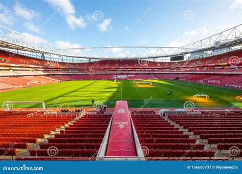 Visiting In Front Of The Emirates Stadium In London Editorial