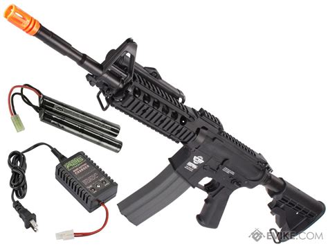 Evike Custom Class I Gandg M4 Airsoft Aeg Rifle Rasii Black Package Add 96 Butterfly Battery