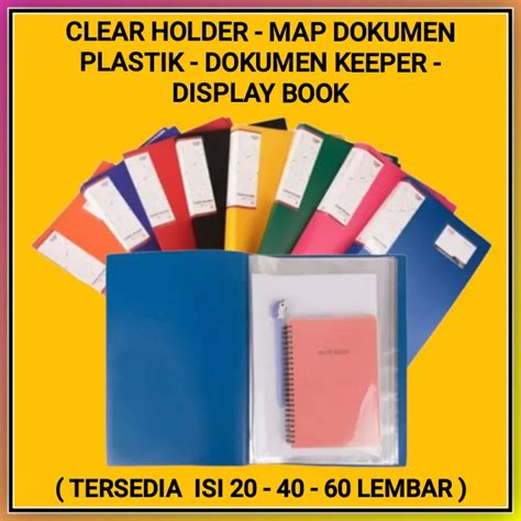 Clear Holder Map Dokumen Plastik Dokumen Keeper Display Book