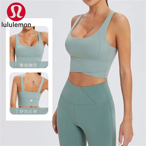 Lululemon European And American Naked Strap Yoga Sports Underwear Women S Fitness Shock
